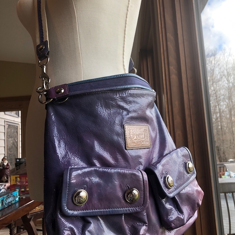 Coach Poppy purple ombre violet cross body bag - Picture 8 of 16